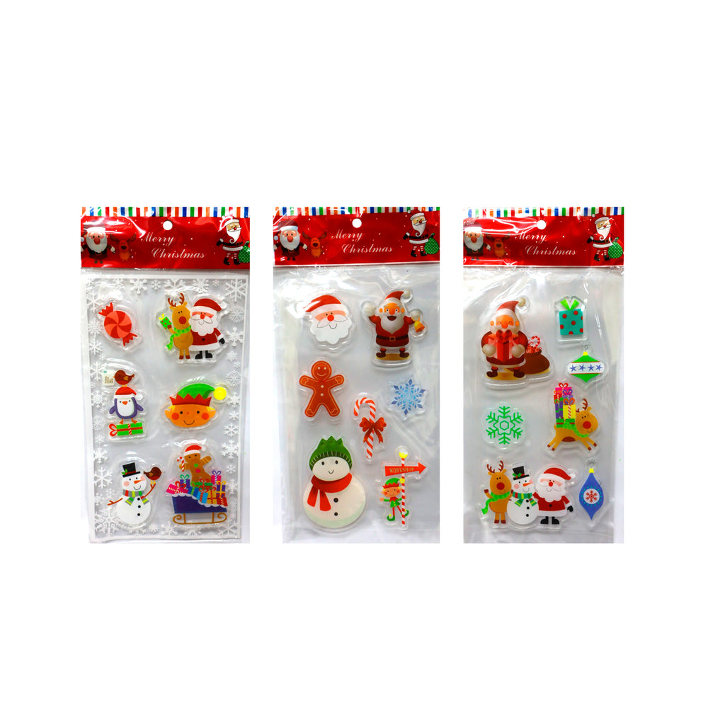 PEGATINA NAVIDEÑA CHICA C/6 PERSONAJES VARIOS MODELOS ITRADE W-F-24