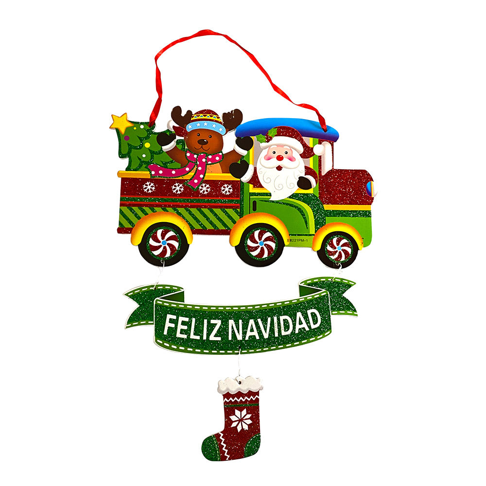 Adorno de Navidad Fomi Tren C/Santa 36 x 46 cm Itrade