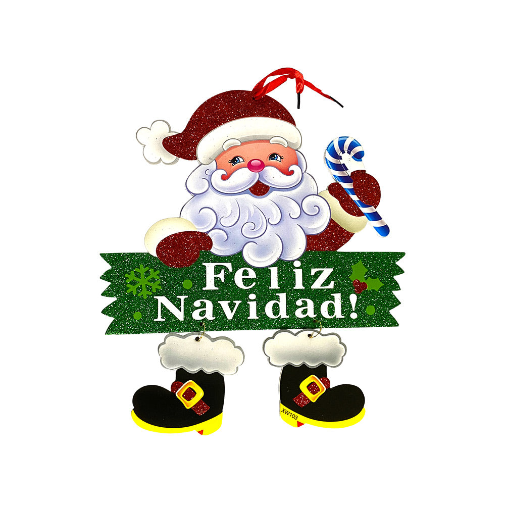 Adorno de Navidad Fomi Santa Feliz Navidad 32.5 x 36.5 cm Itrade