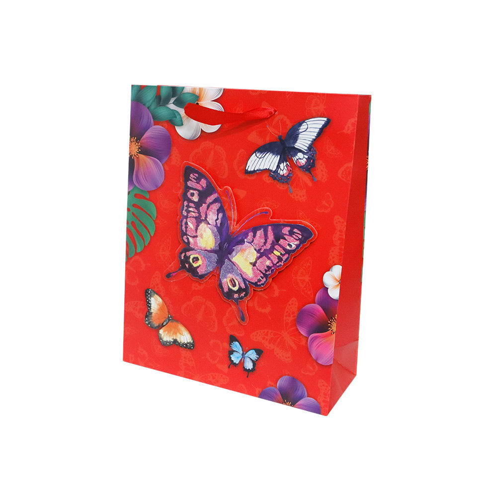 Bolsa de Regalo Mariposas Mediano 32 x 25 x 11 cm ITrade