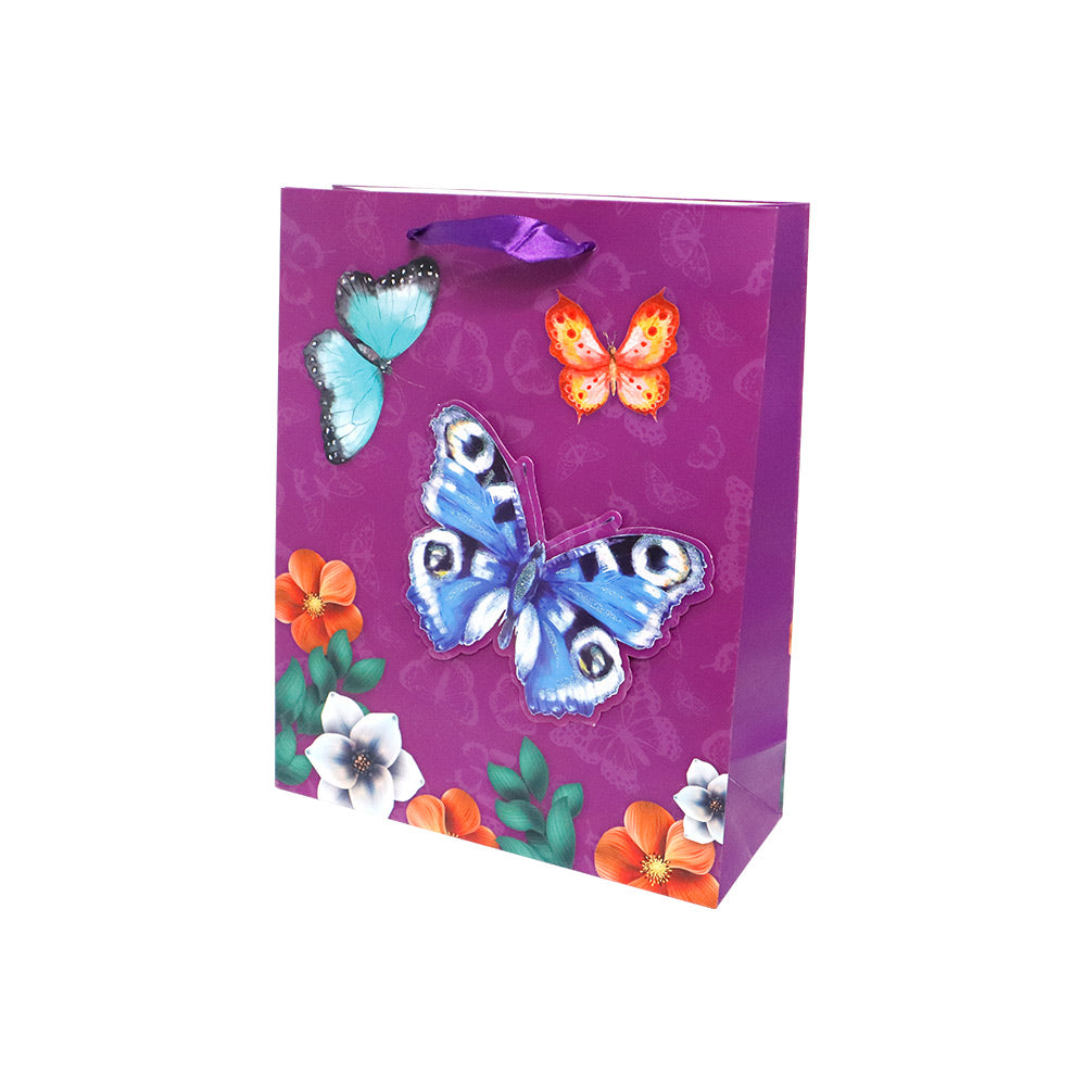 Bolsa de Regalo Mariposas Mediano 32 x 25 x 11 cm ITrade