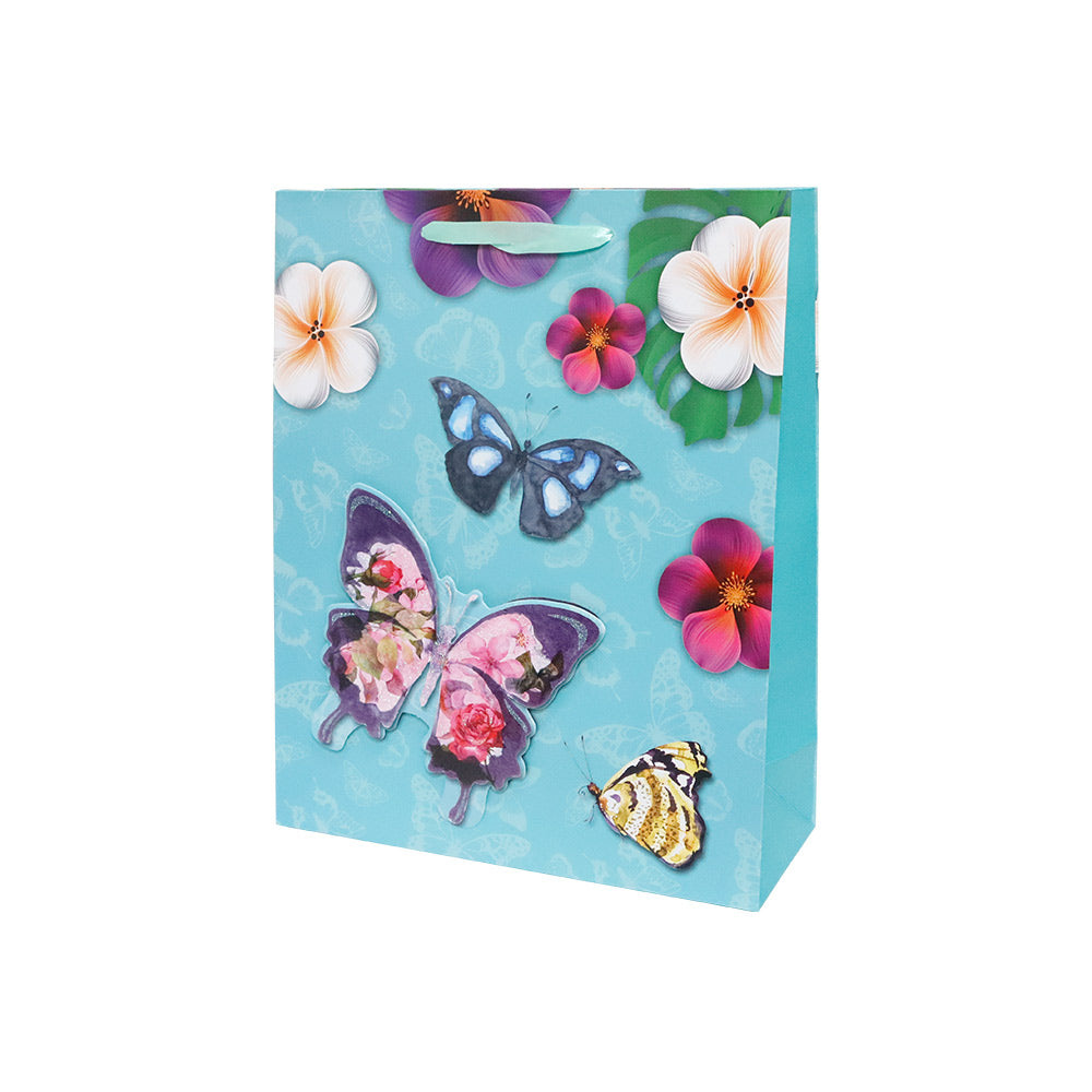 Bolsa de Regalo Mariposas Mediano 32 x 25 x 11 cm ITrade