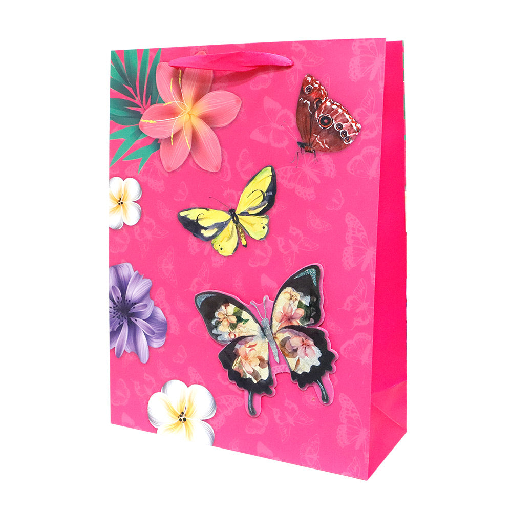 Bolsa de Regalo Mariposas Grande 40 x 30 x 12 cm ITrade