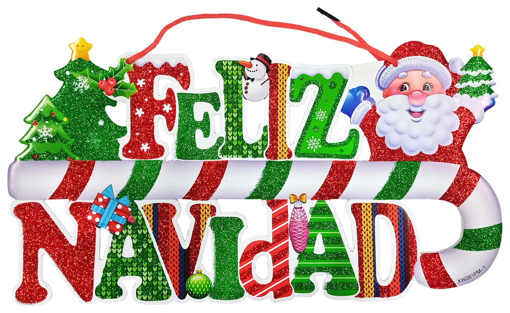 Adorno de Foami Letras Feliz Navidad 39 x 20 cm Itrade