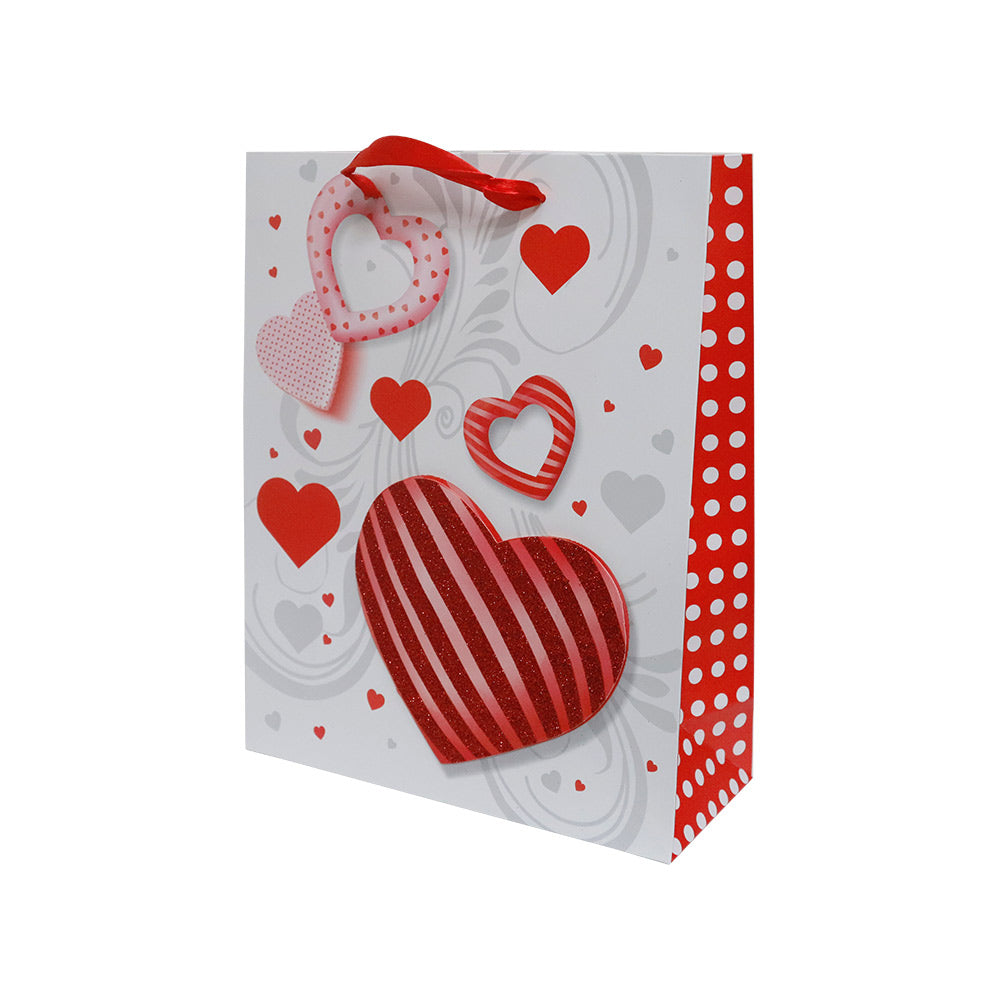 Bolsa de Regalo Mediana Red Valentine 32 x 26 x 10 cm 4 piezas ITrade