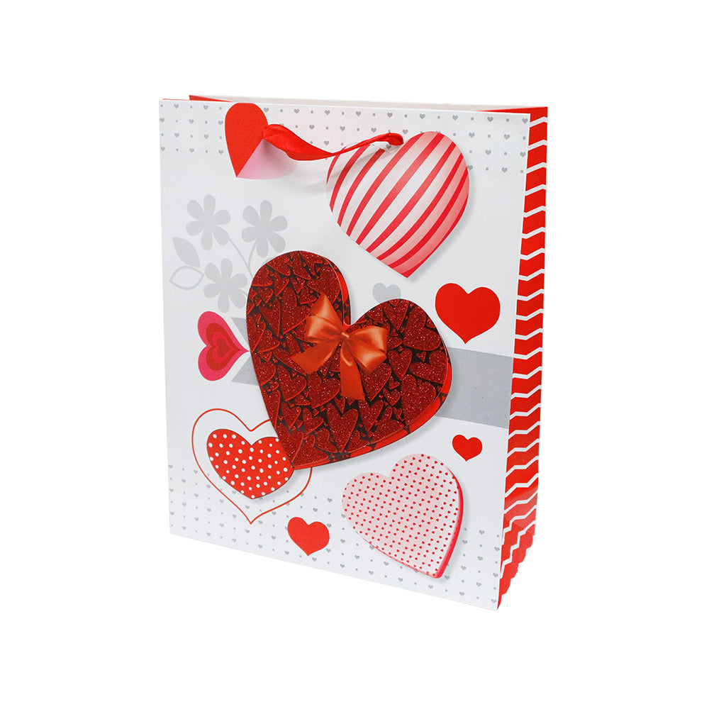 Bolsa de Regalo Mediana Red Valentine 32 x 26 x 10 cm 4 piezas ITrade