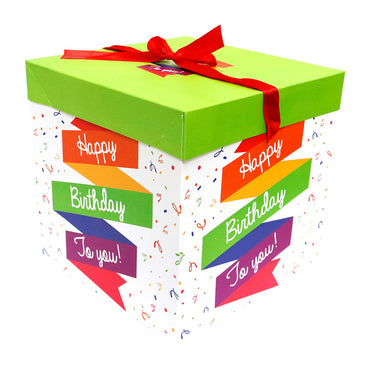 Caja de Regalo Armable Happy BirthDay 22 x 22 x 22 cm ITrade