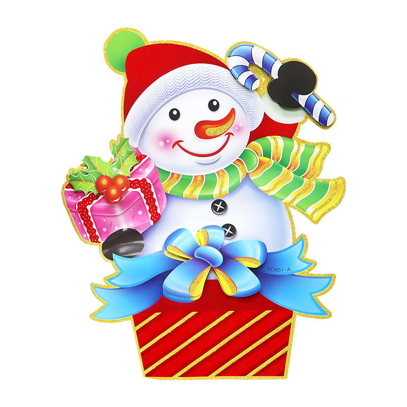 Adorno Navidad Carton Muñeco de Nieve 61 x 52 cm ITrade