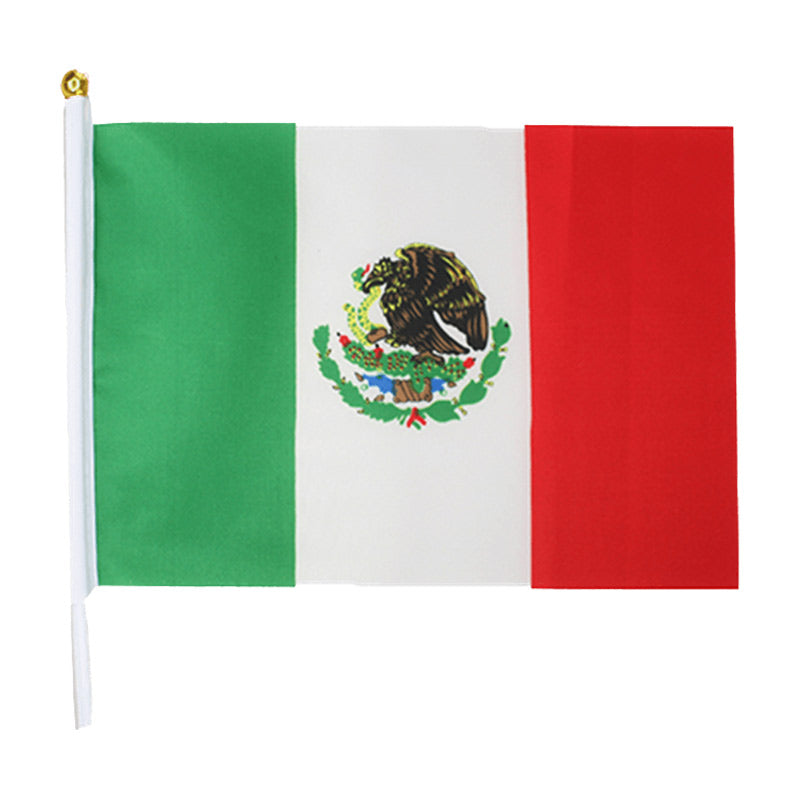 Bandera de México C/Asta 21x14 cm ITrade