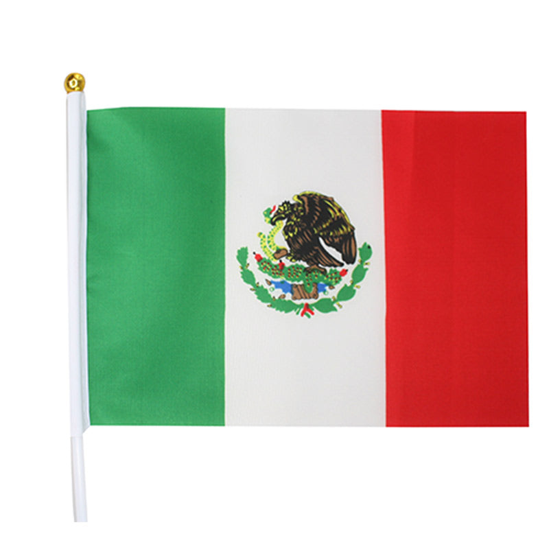 Bandera de México C/Asta de 28x20 cm ITrade