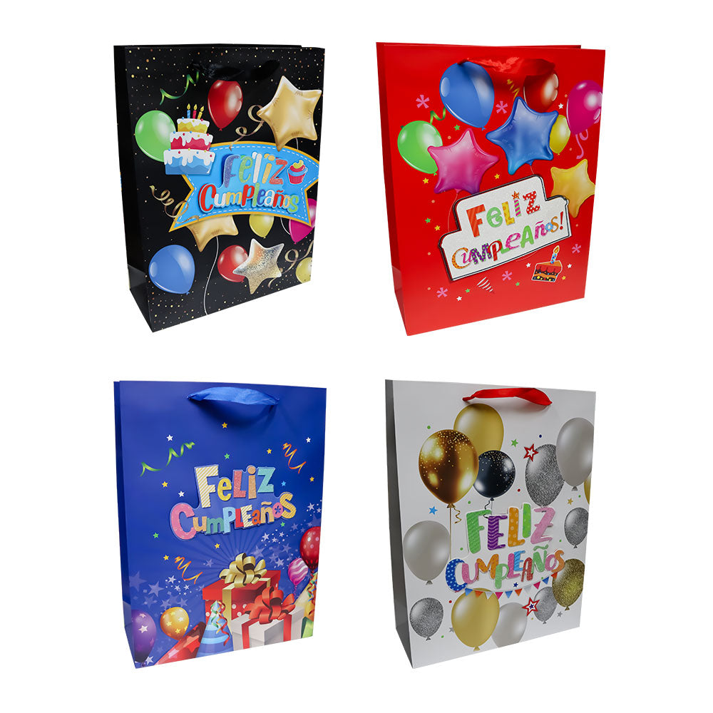 Bolsa de Regalo Globos y Estrellas 40 x 30 x 12 cm Varios Modelos 1 pieza ITrade