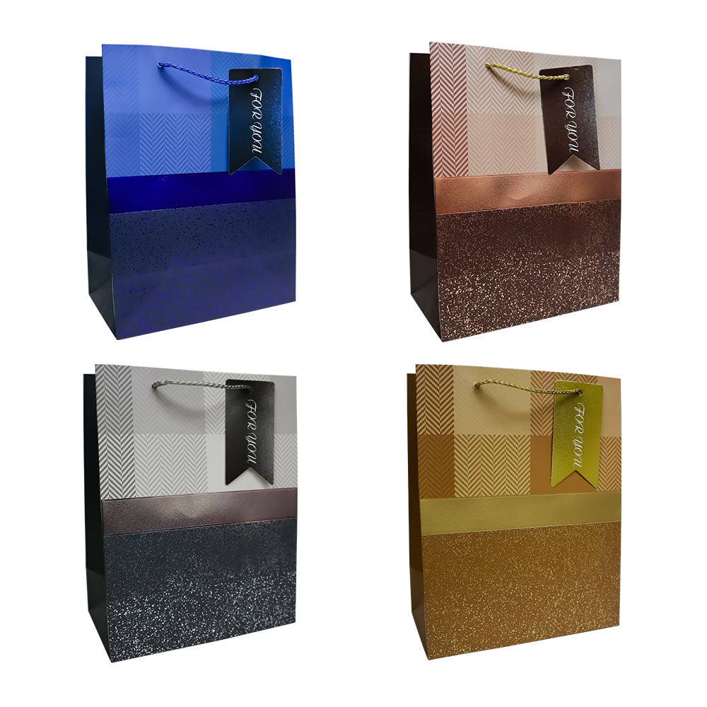 Bolsa de Regalo Colores Degradados con Textura Brillante 32 x 26 x 10 cm Itrade