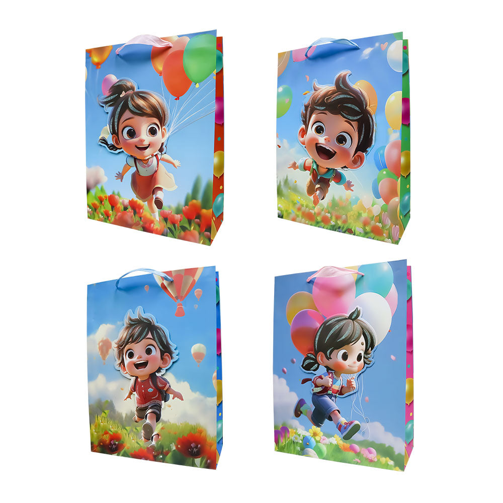 Bolsa para Regalo para Niño y Niña Muñequitos 40 x 30 x 12 cm 1 pieza ITrade