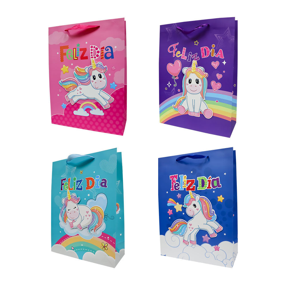 Bolsa de Regalo para Niña Unicornios 40 x 30 x 12 cm 1 pieza ITrade