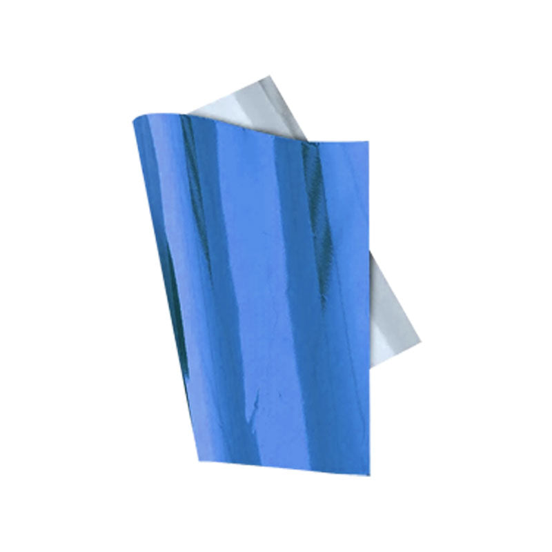 Papel de regalo metalizado azul 70x50cm Itrade