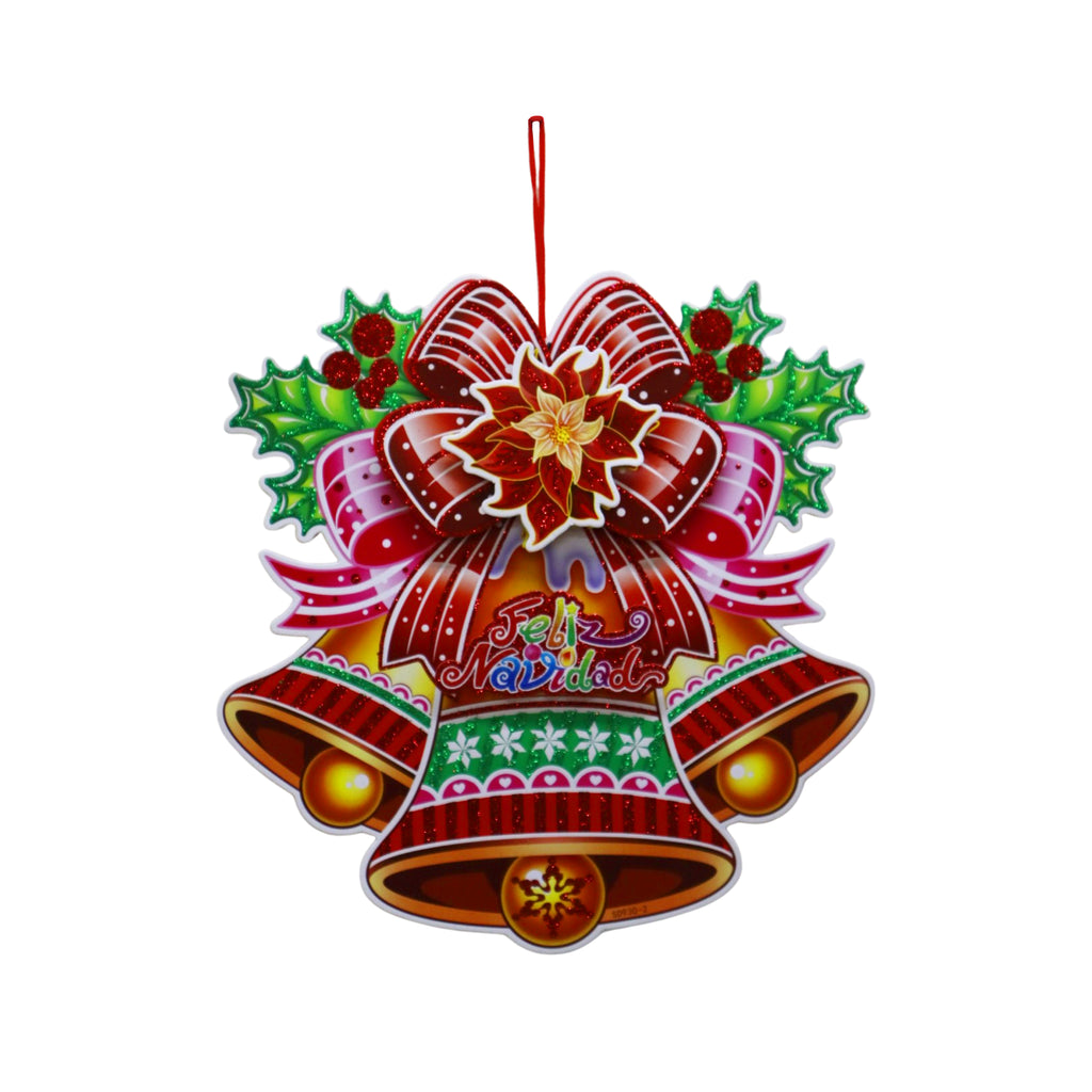Adorno de Cartón Navideño Campanas 34 x 36 cm Itrade