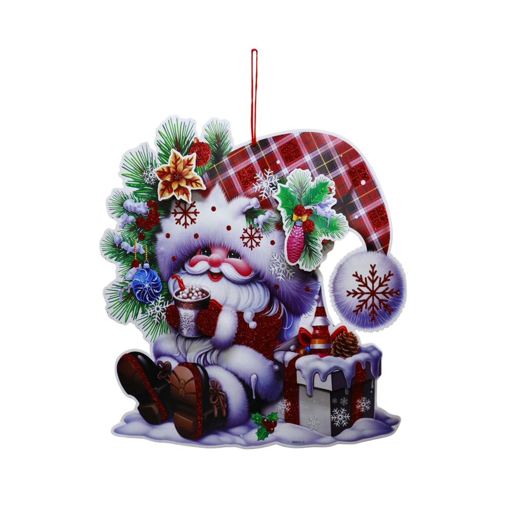 Adorno de Cartón Navideño Taza Santa Claus 39 x 42.5 cm Itrade