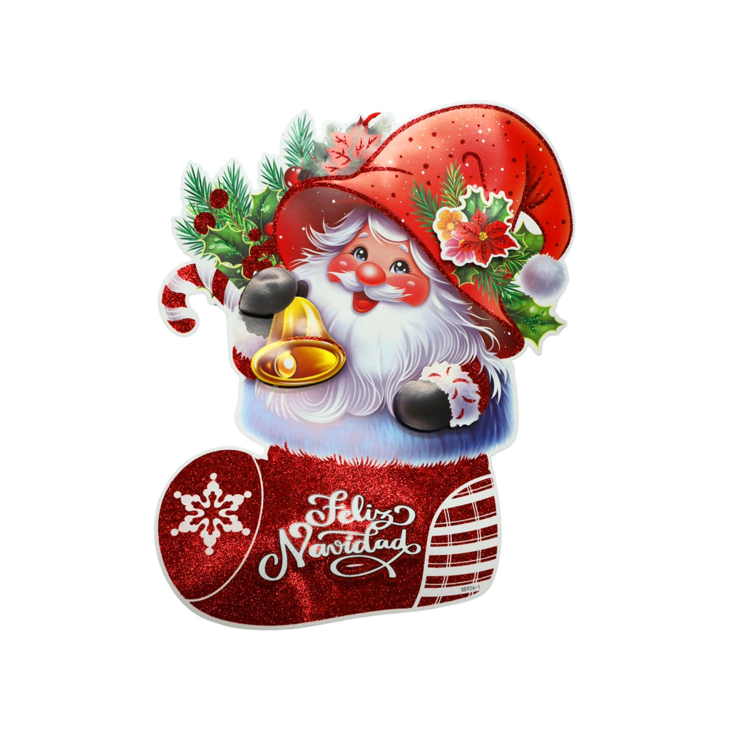Adorno de Cartón Navideño Bota Santa Claus 38 x 44 cm Itrade