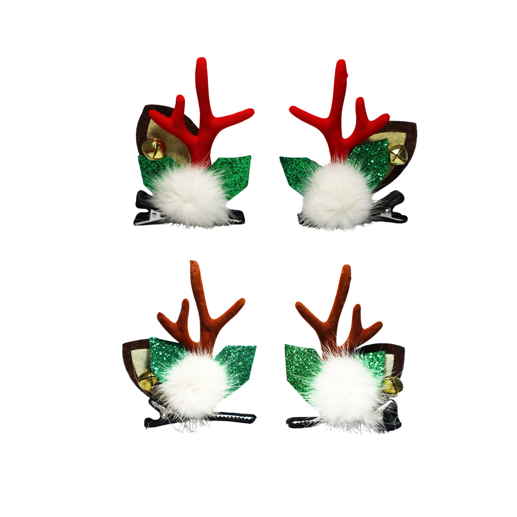 Clip Navideño para Cabello Reno Verde Itrade