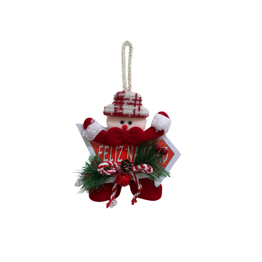 Adorno Colgante Navideño Personajes Varios Diseños Flecha Roja con Blanco ITrade