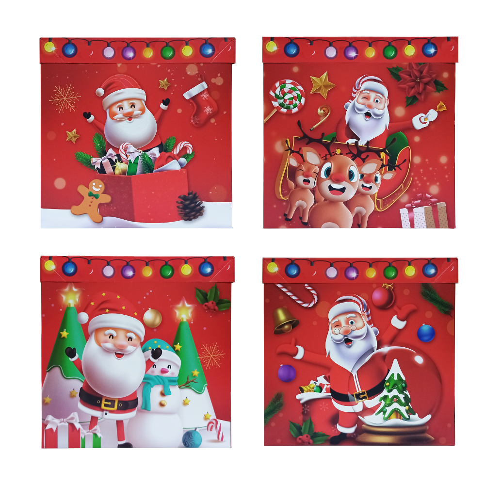 Caja de Regalo Navideña Santa Claus 30 x 30 cm  Varios Modelos ITrade