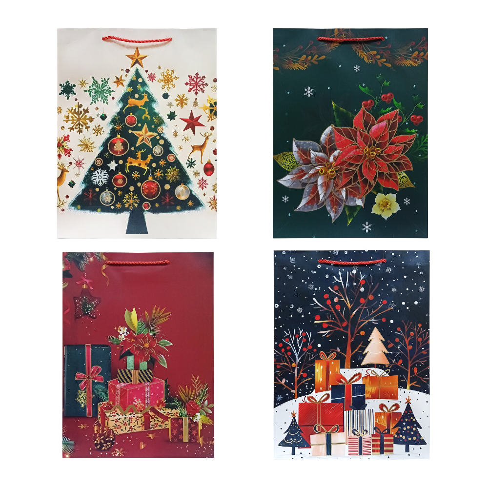 Bolsa de Regalo Navideño Varios Colores 32 x 26 x 10 cm Itrade
