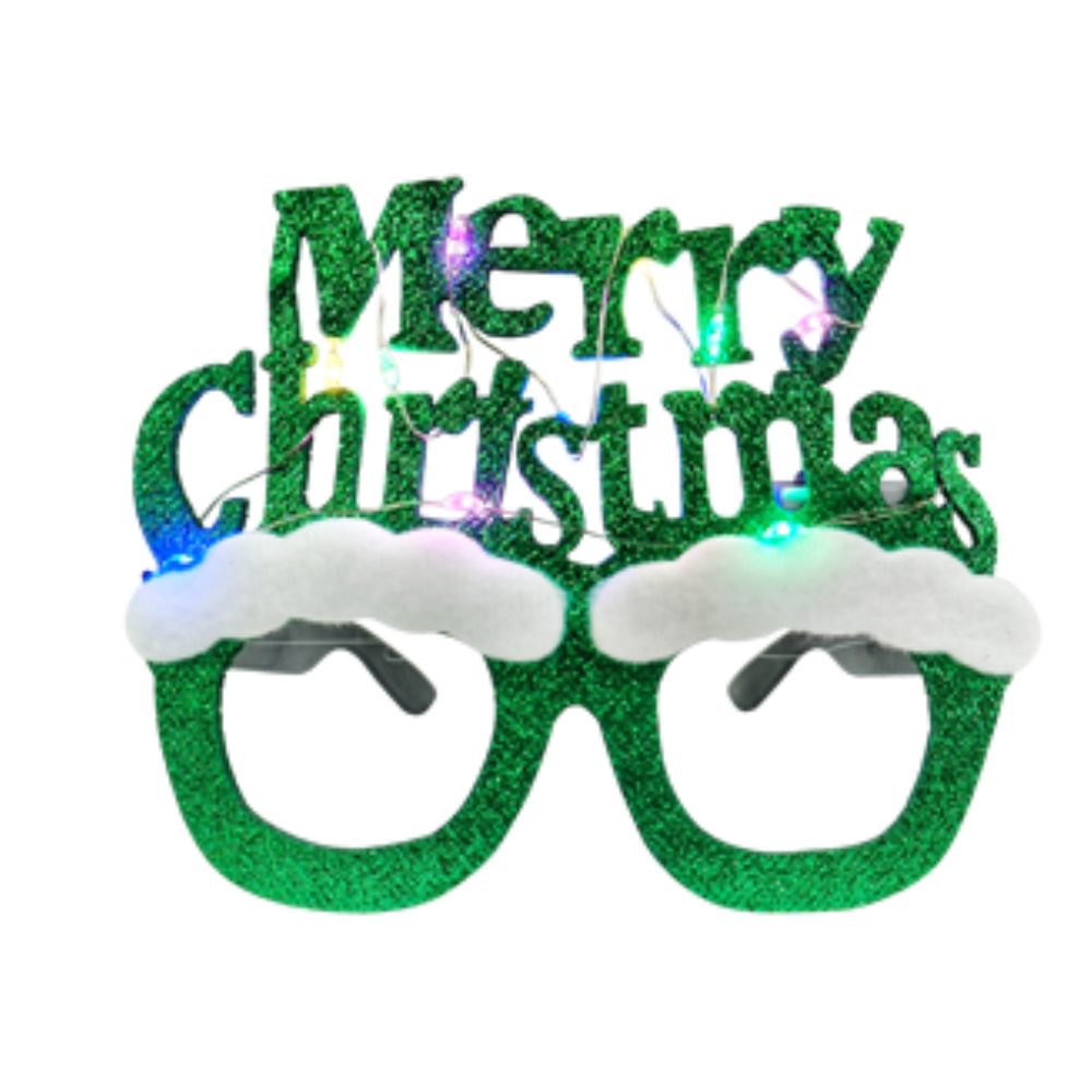 Lentes Navideño Brillantes Merry Christmas Varios Colores ITrade