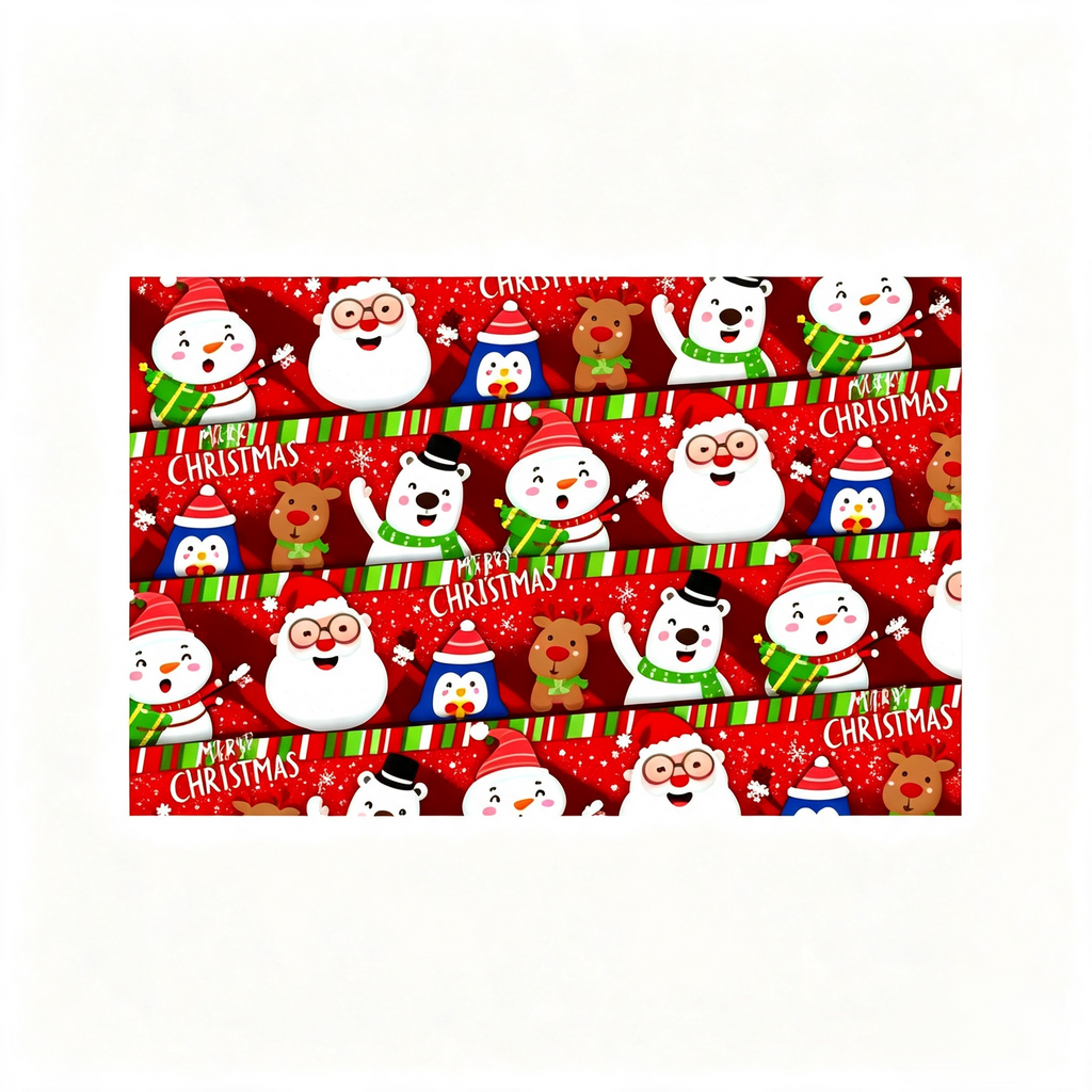 Papel Regalo Navideño Personajes Navideño 75 X 15 cm 80 grs ITrade