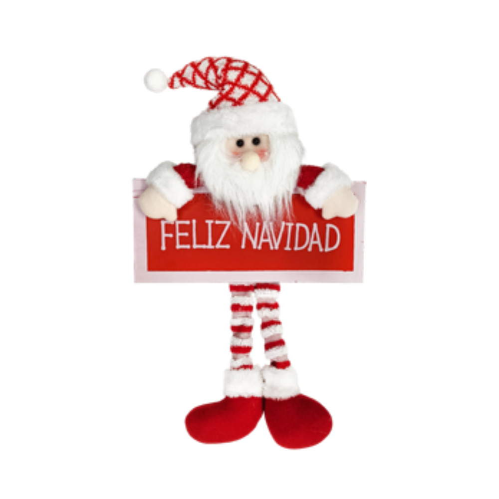 Adorno Colgante Navideño Gde Feliz Navideño Varios Modelos 11 x 48 cm ITrade