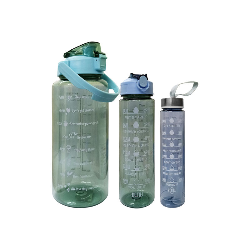 Set con 3 Botellas para Agua de Plástico ITrade