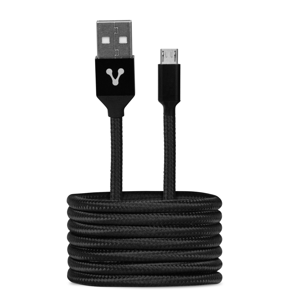 Cable USB2 a Micro USB 1 metro Negro Vorango