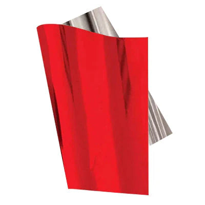 Papel de regalo metalizado rojo 75x50cm Itrade