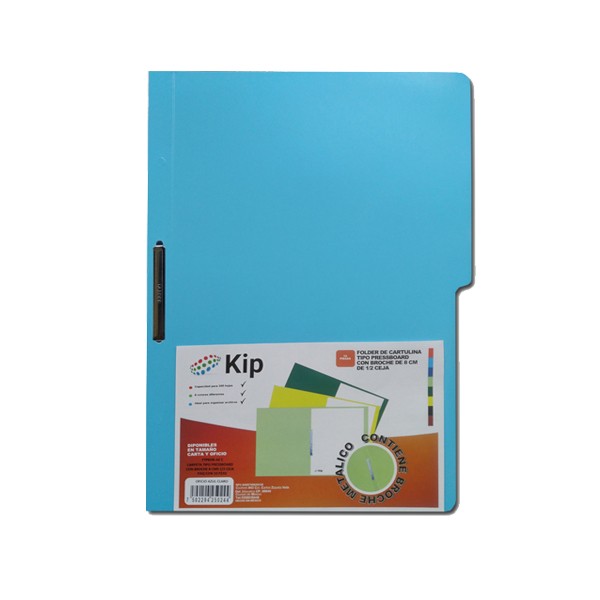 Carpeta con Broche Carta Azul Claro Kip