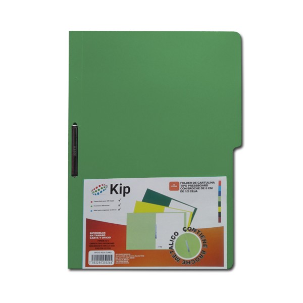 Carpeta con Broche Carta Verde Oscuro Kip